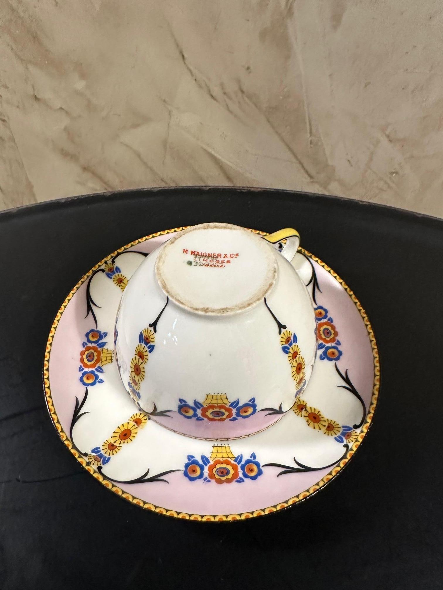 French Art deco Limoges Porcelaine Coffee Service, 1925s For Sale 4