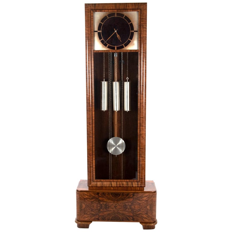 French Art Deco Long Case Clock, circa 1925 at 1stDibs
