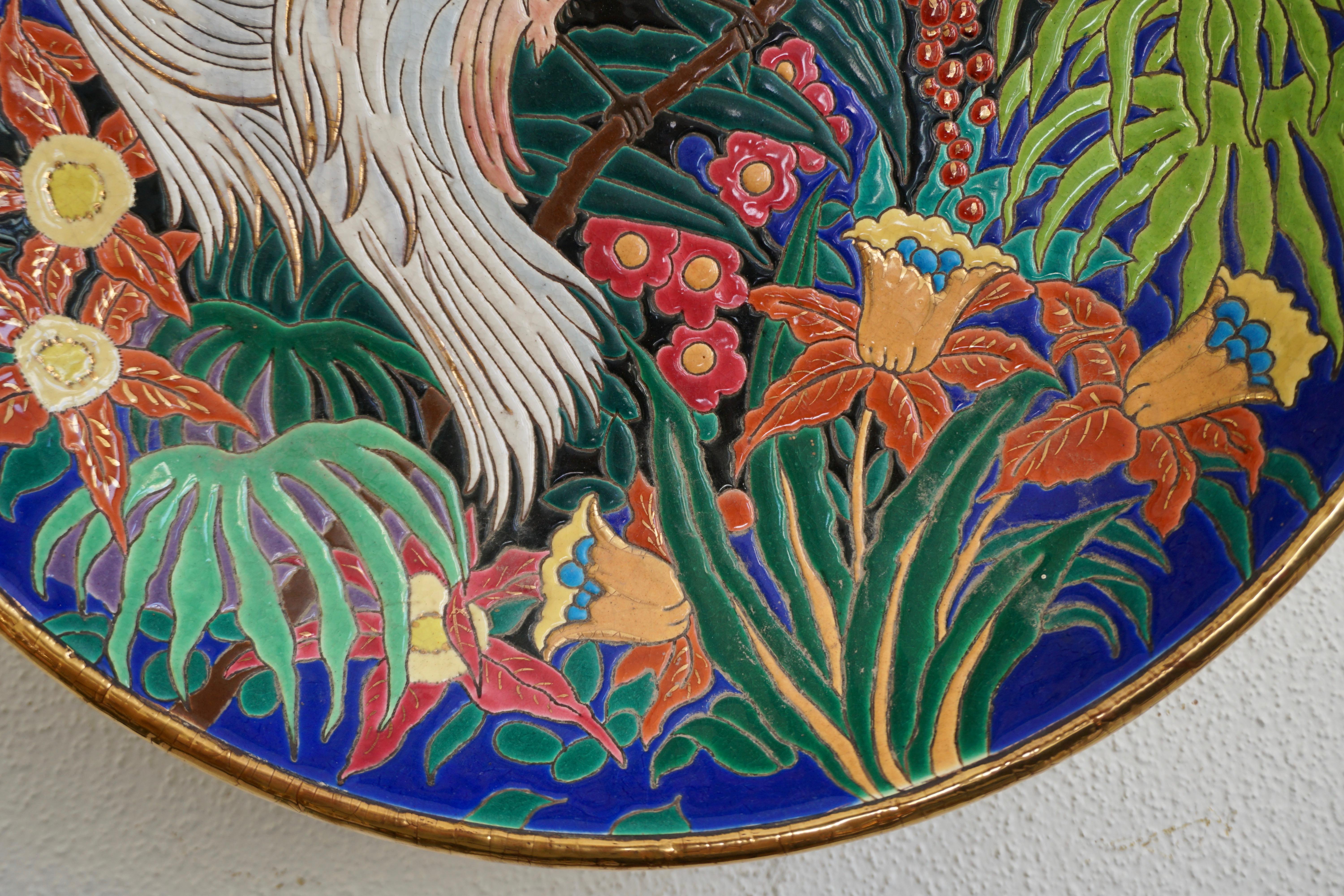 Französische Art Deco Longwy-Keramikschale (20. Jahrhundert) im Angebot