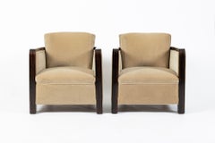 Chaises longues françaises Art déco par Eric Bagge pour Mercier Frères, Macassar, années 1920