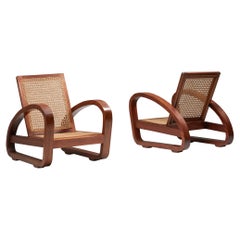 Antique French Art Deco Lounge Chairs