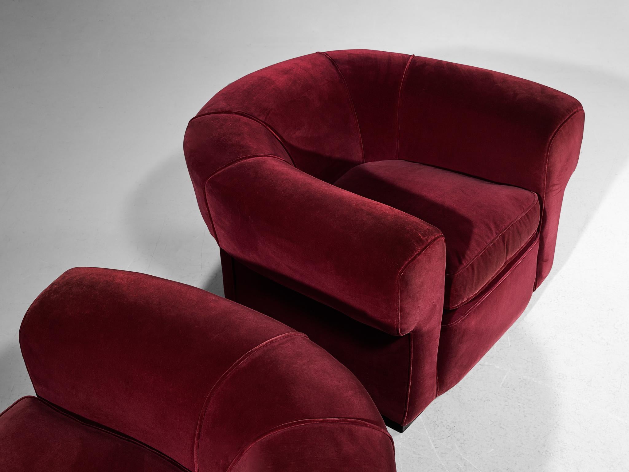 burgundy lounge chair