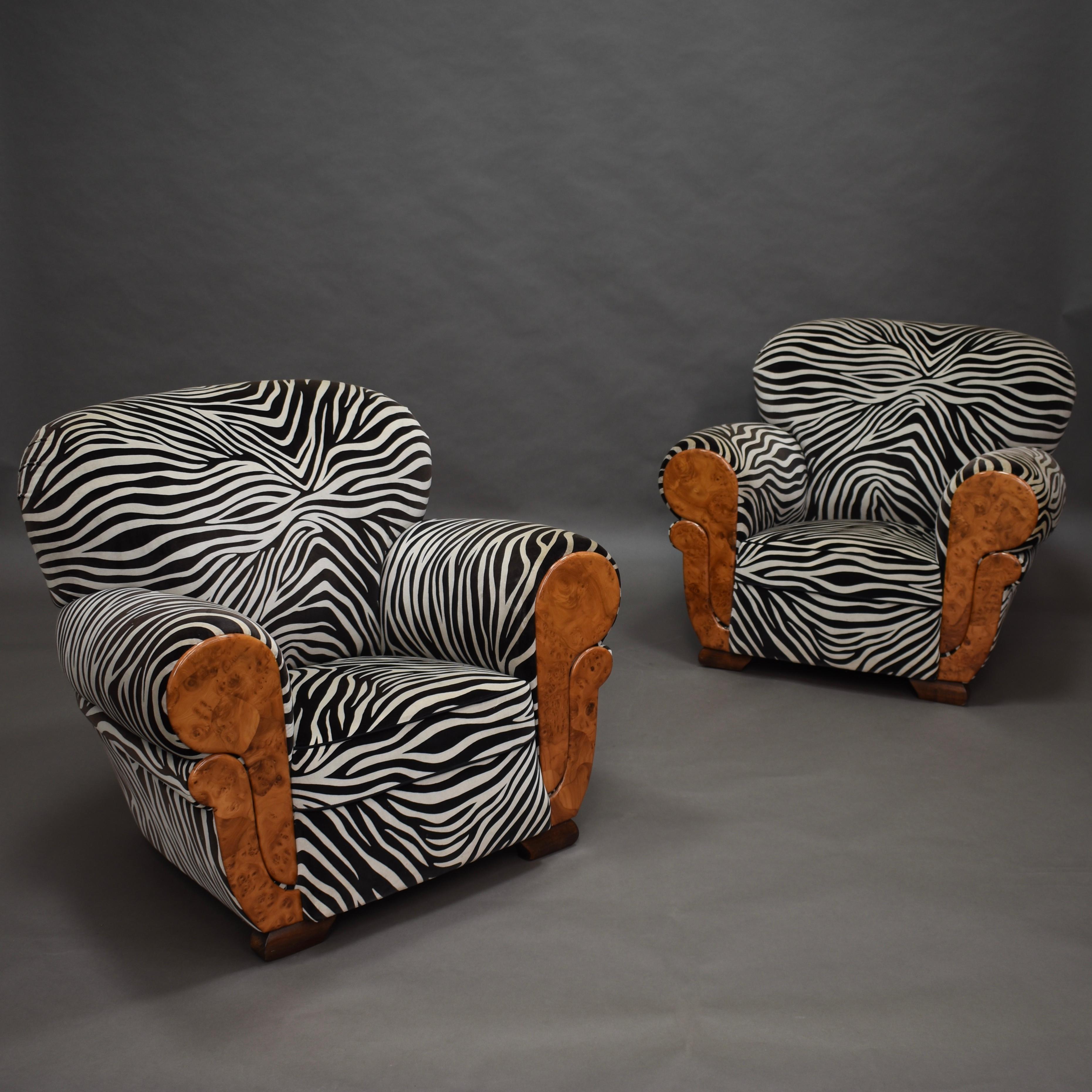 zebra club chair