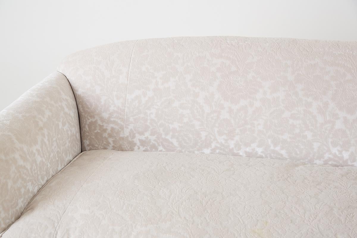 20th Century French Art Deco Low Profile Velvet Sofa