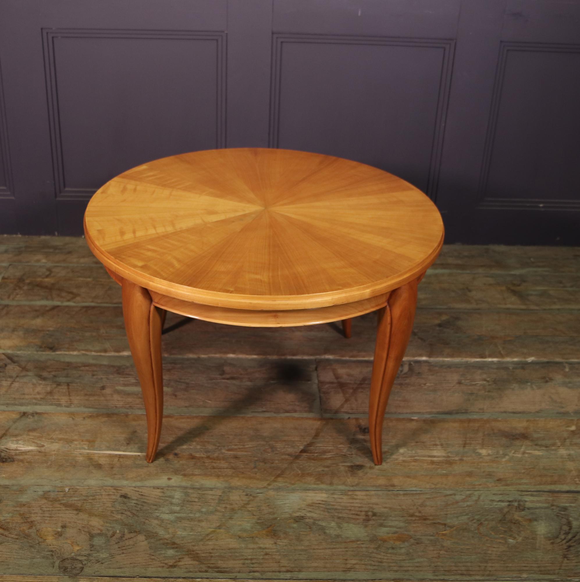 Early 20th Century French Art Deco Low Table in Cherry