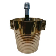 French Art Deco Luc Lanel for Christofle, Champagne Bucket / Wine Cooler