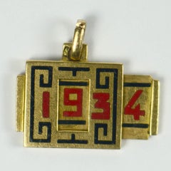 French Art Deco Lucky 13 Charm
