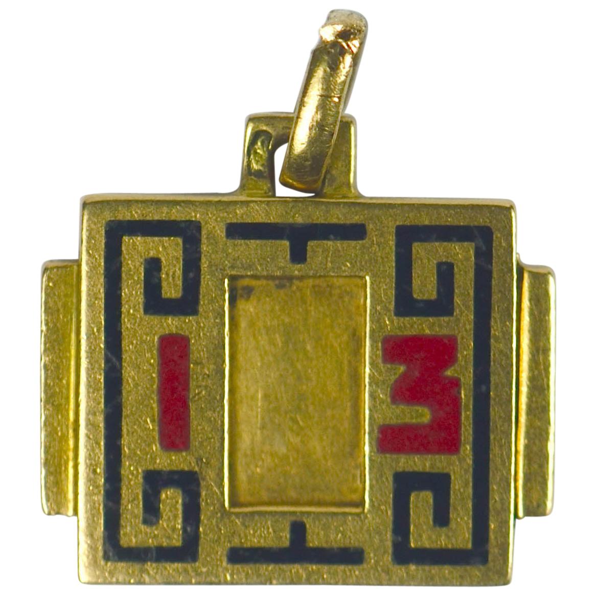 French Art Deco Lucky 13 Charm