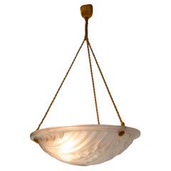 Lampadario a sospensione da soffitto in Lustre Art Glass francese, manifattura Degué, 1930 ca.