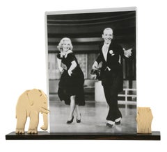 French Art Deco Macassar & Bakelite Elephant Photo-Frame, 1920