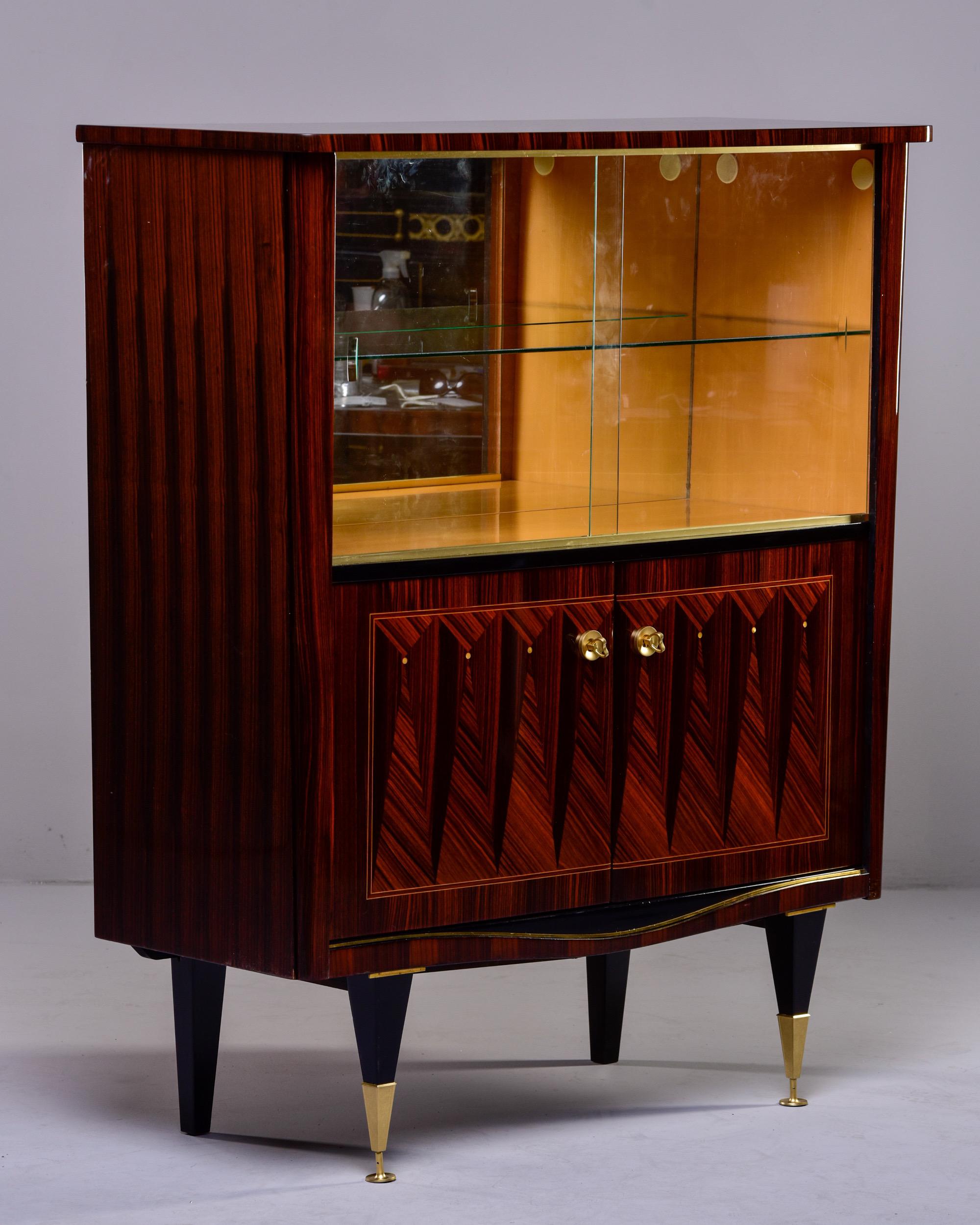 French Art Deco Macassar Bar Cabinet or Vitrine 3