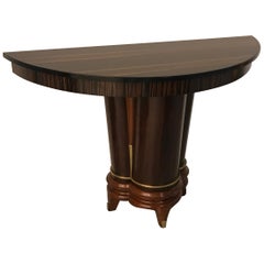French Art Deco Macassar Console Table