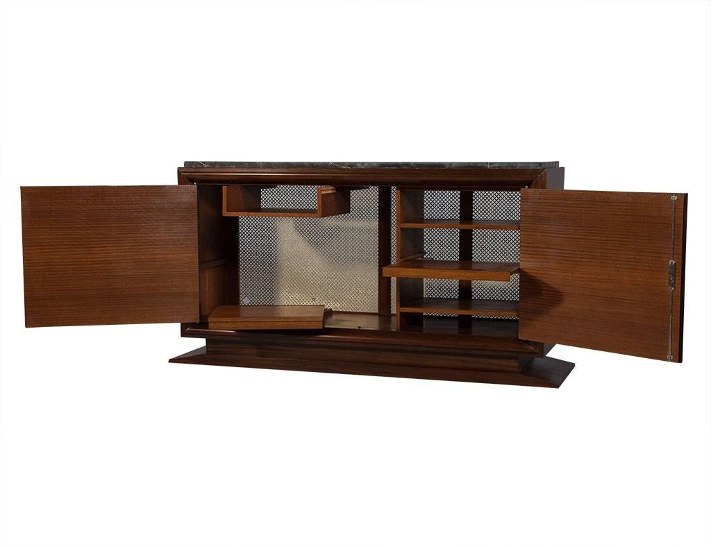 French Art Deco Macassar Ebony and Marble Sideboard In Good Condition In North York, ON