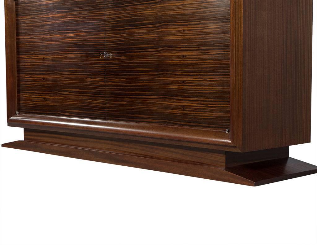 Mid-20th Century French Art Deco Macassar Ebony and Marble Sideboard