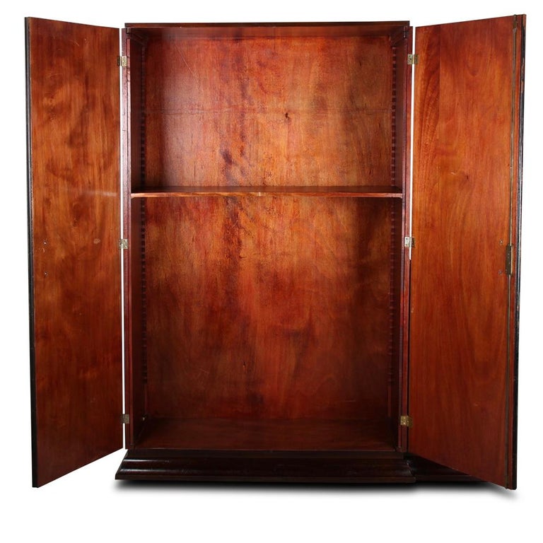 French Art Deco Macassar Ebony Armoire Wardrobe Cabinet At 1stdibs
