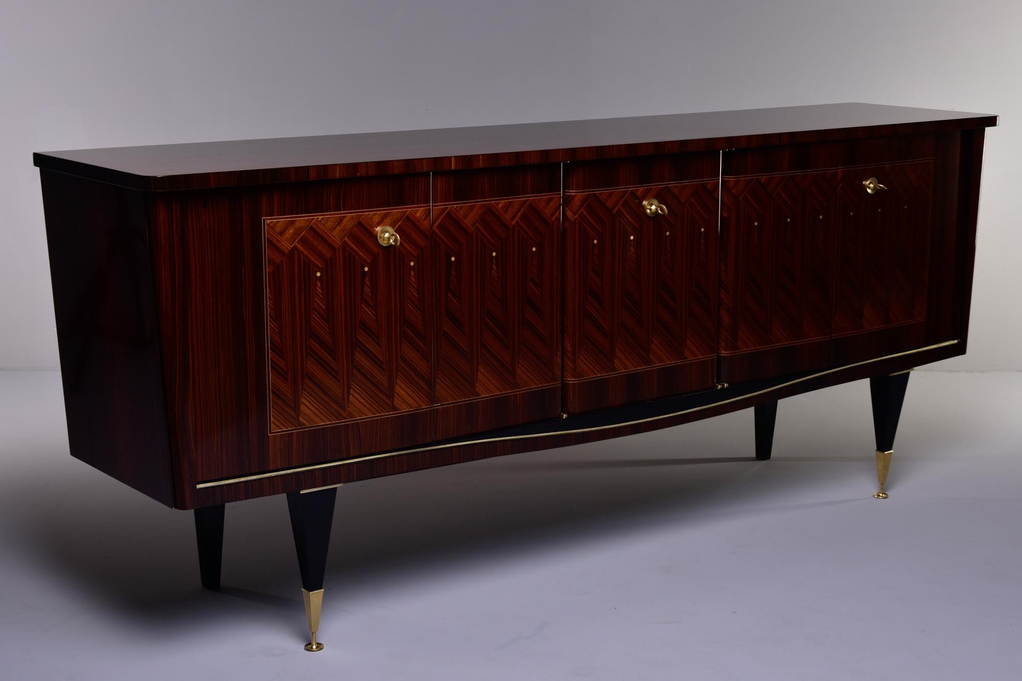 French Art Deco Macassar Ebony Buffet or Credenza    8