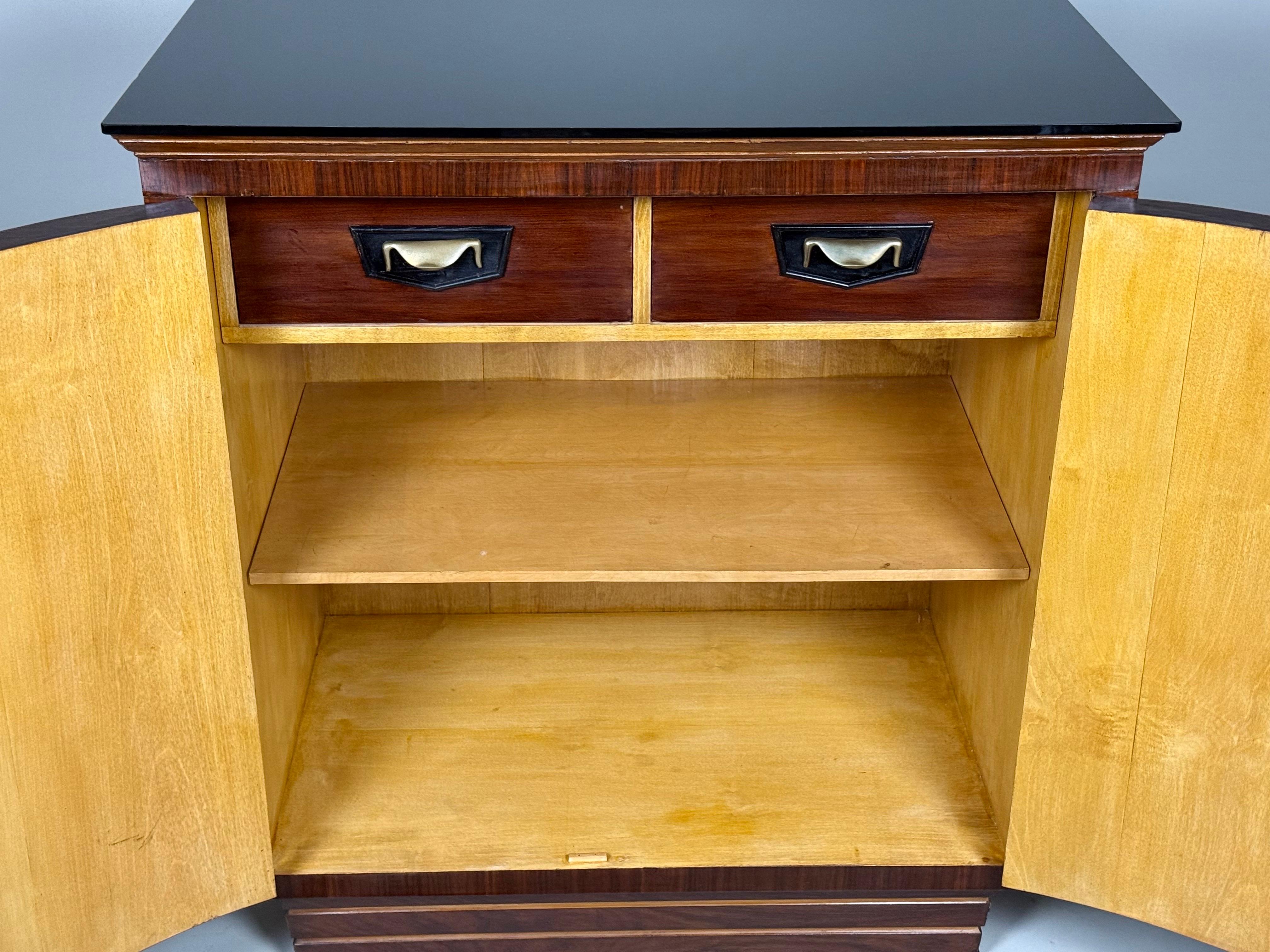 Mobile / credenza in ebano Macassar Art Deco francese, stile Emile Jacques Ruhlmann in vendita 6
