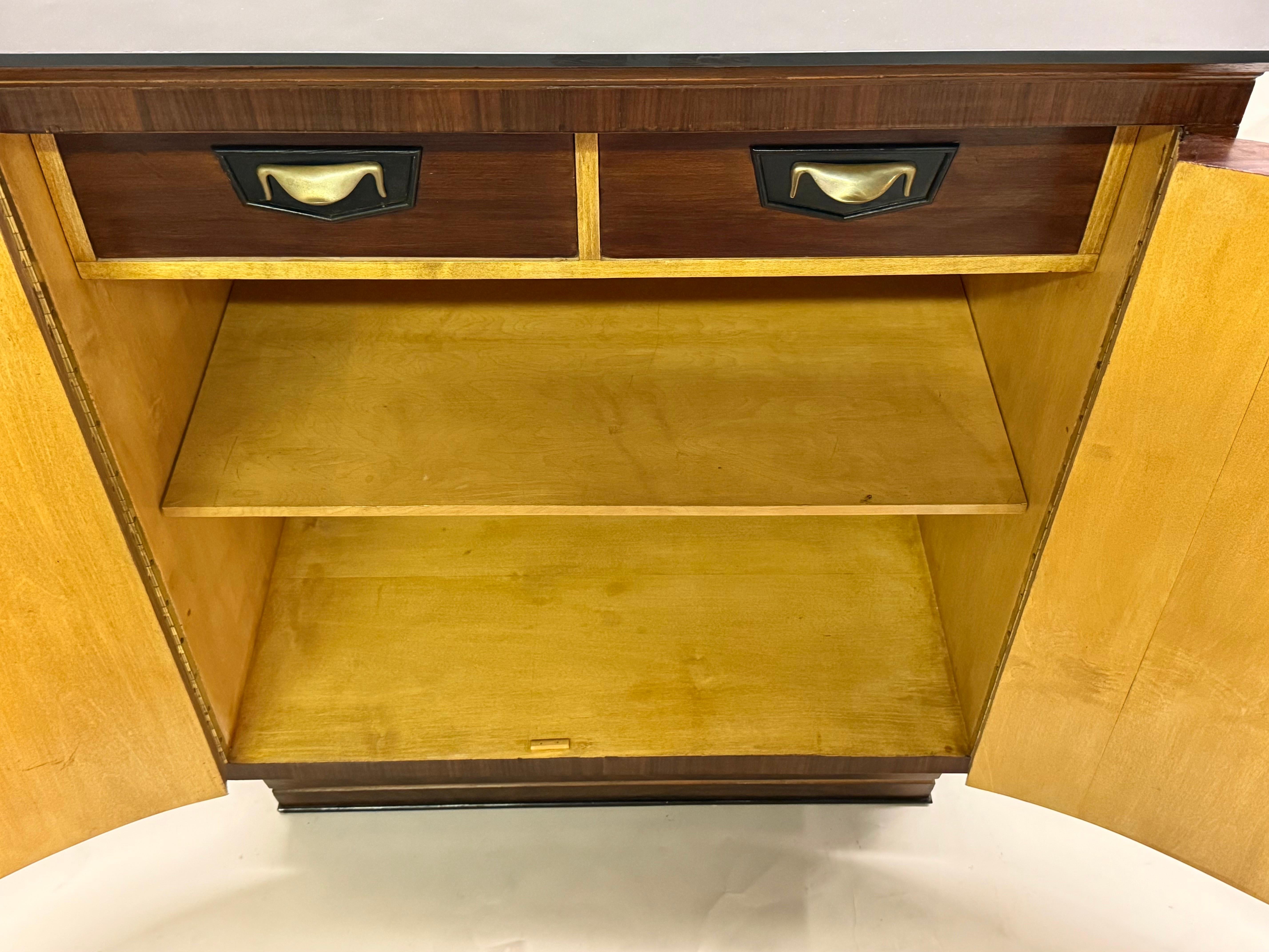 Mobile / credenza in ebano Macassar Art Deco francese, stile Emile Jacques Ruhlmann in vendita 7