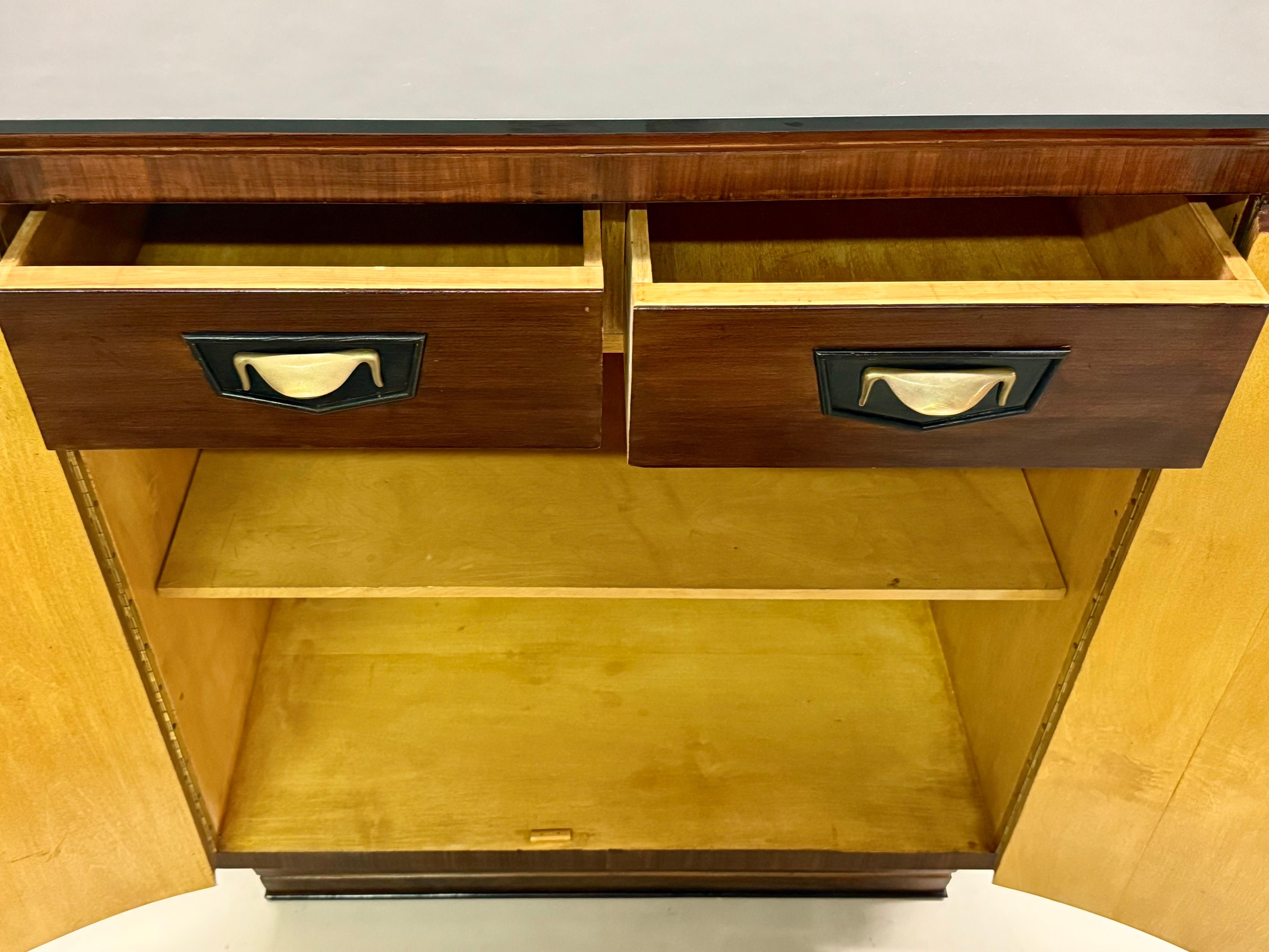 Mobile / credenza in ebano Macassar Art Deco francese, stile Emile Jacques Ruhlmann in vendita 8