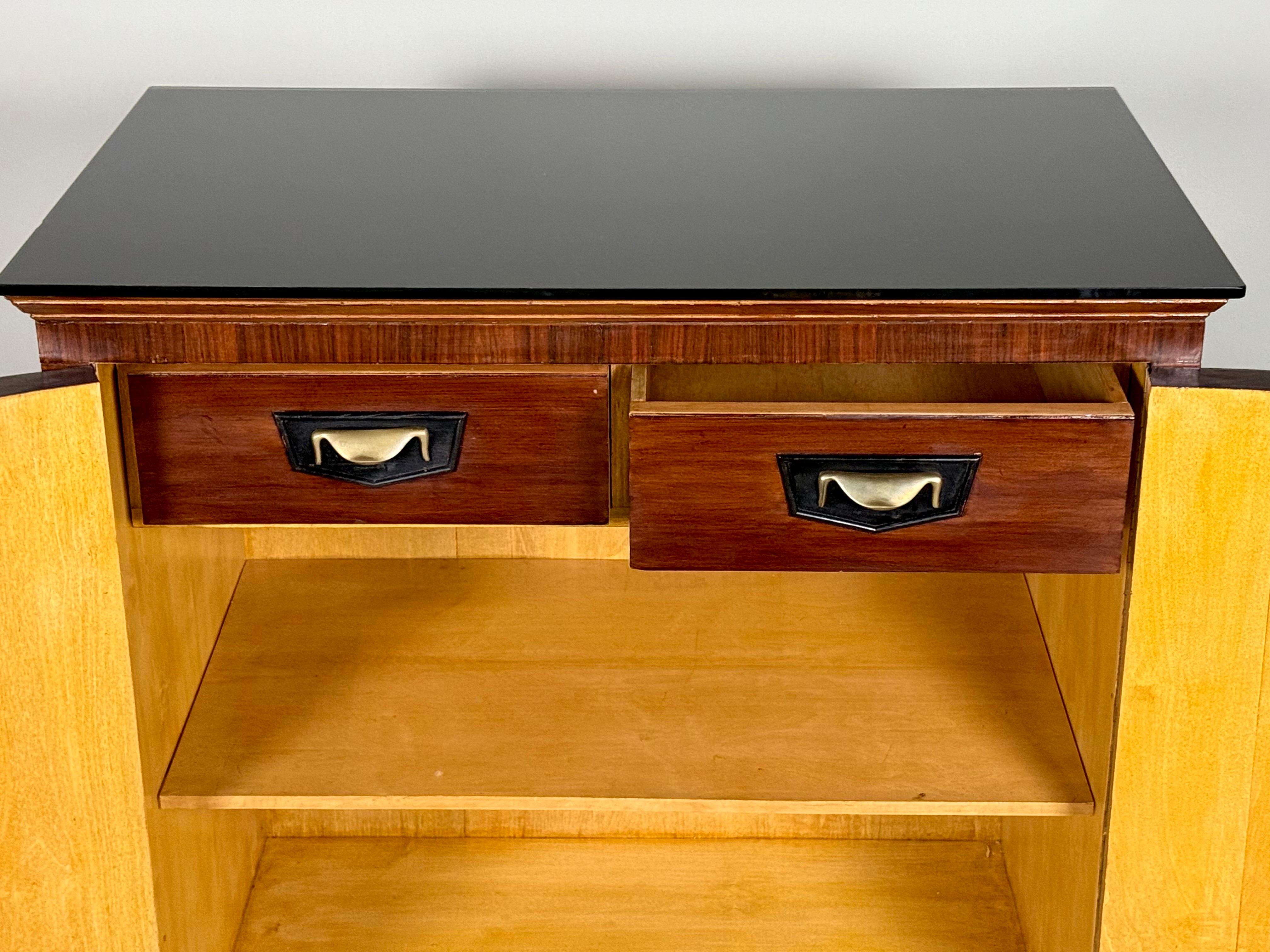 Mobile / credenza in ebano Macassar Art Deco francese, stile Emile Jacques Ruhlmann in vendita 9