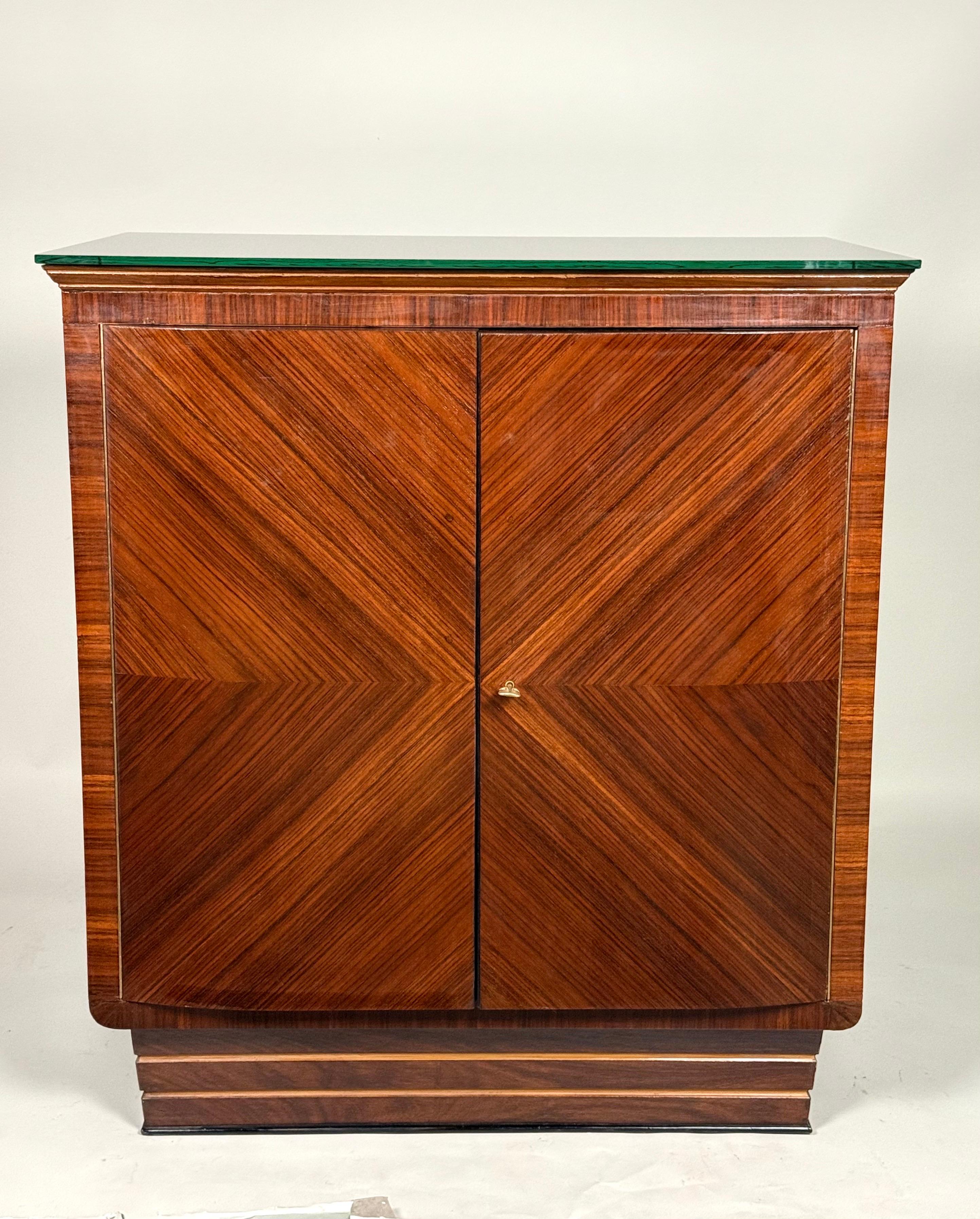 Art Déco Mobile / credenza in ebano Macassar Art Deco francese, stile Emile Jacques Ruhlmann in vendita