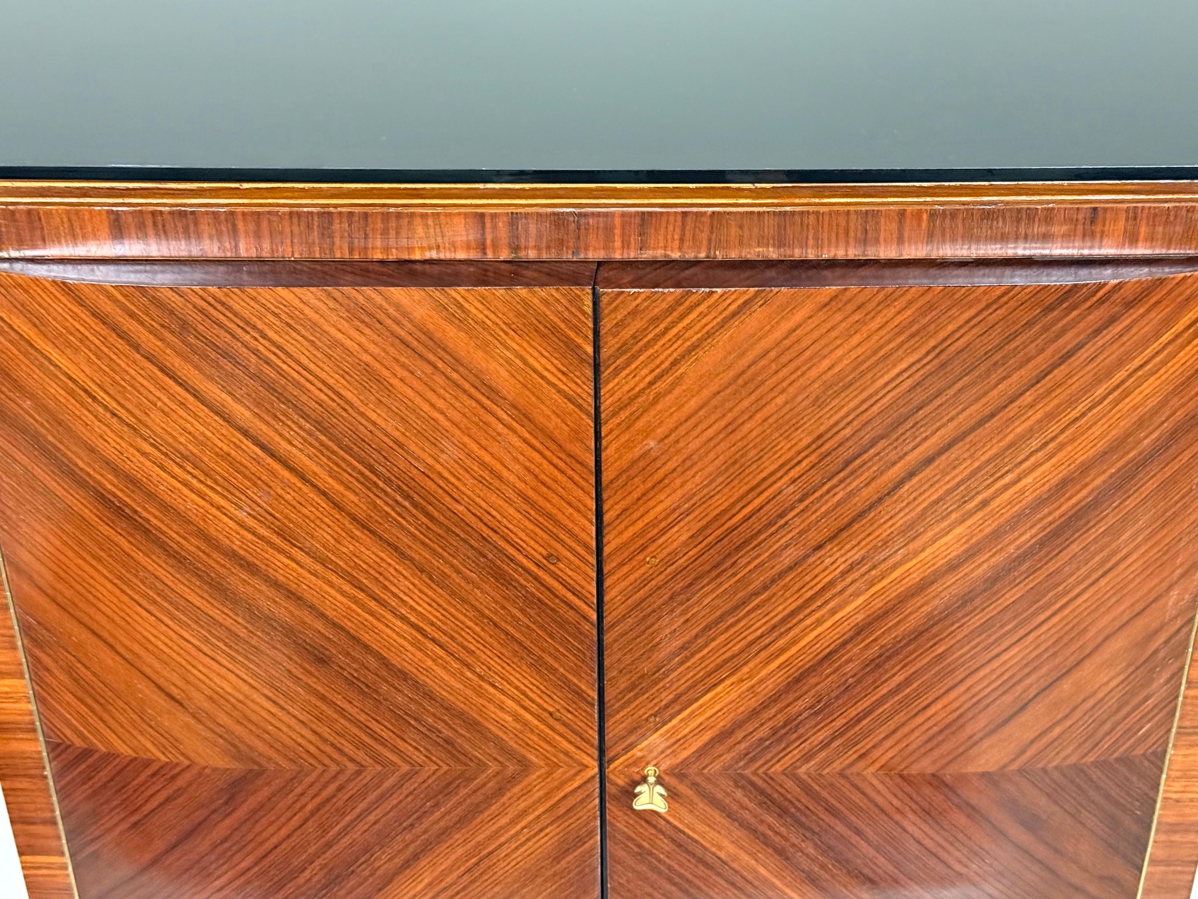 Francese Mobile / credenza in ebano Macassar Art Deco francese, stile Emile Jacques Ruhlmann in vendita