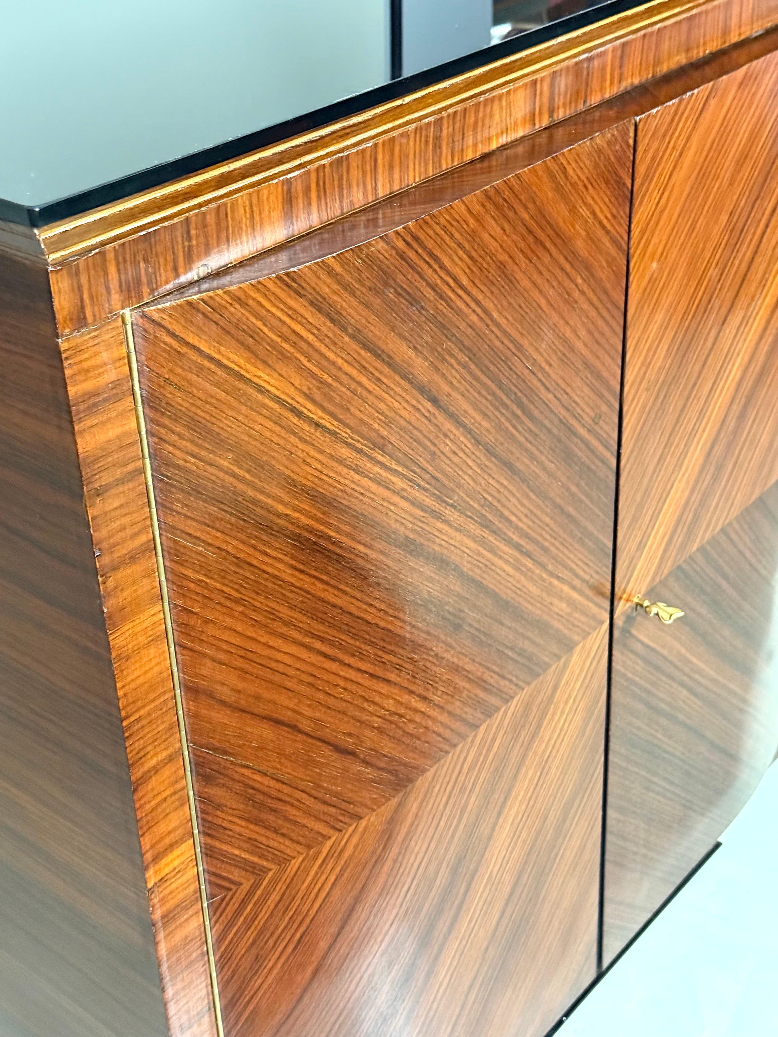 XX secolo Mobile / credenza in ebano Macassar Art Deco francese, stile Emile Jacques Ruhlmann in vendita
