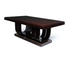 French Art Deco Macassar Ebony Dining Table