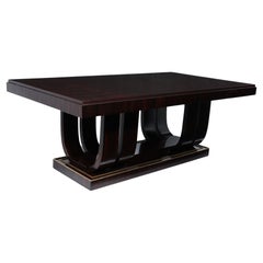 French Art Deco Macassar Ebony Dining Table