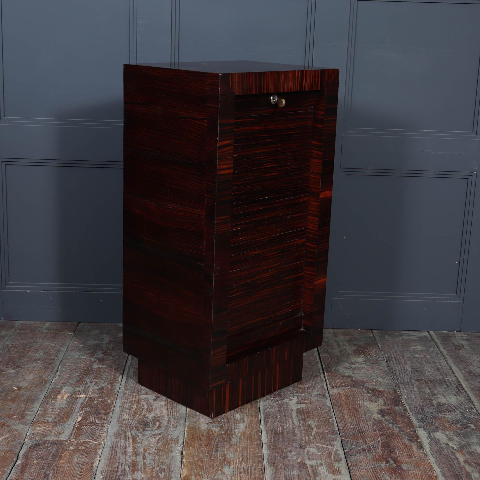 French Art Deco Macassar Ebony Filing Cabinet 6