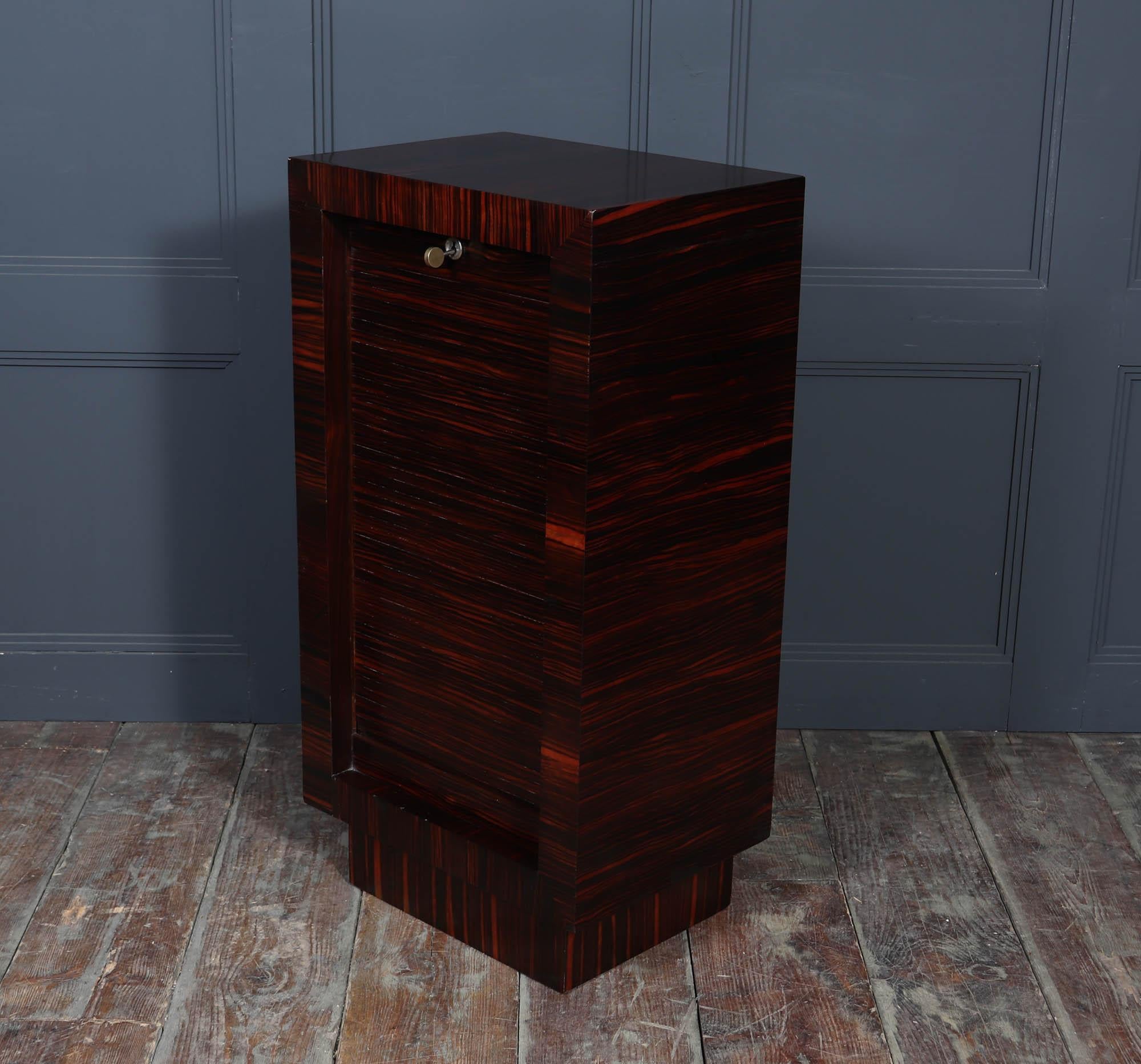 French Art Deco Macassar Ebony Filing Cabinet 8