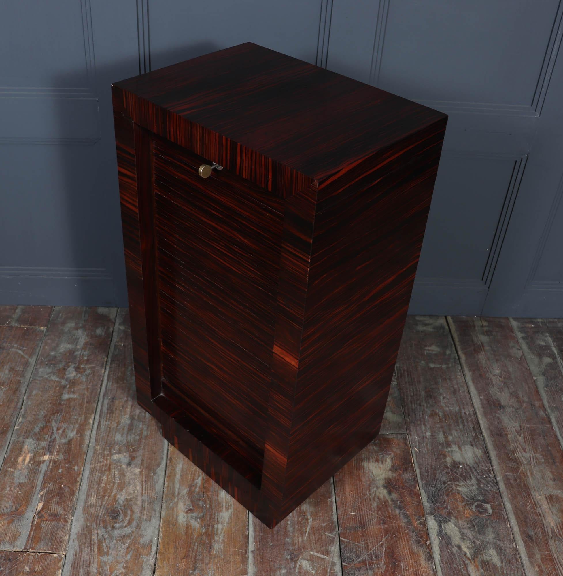 French Art Deco Macassar Ebony Filing Cabinet 9