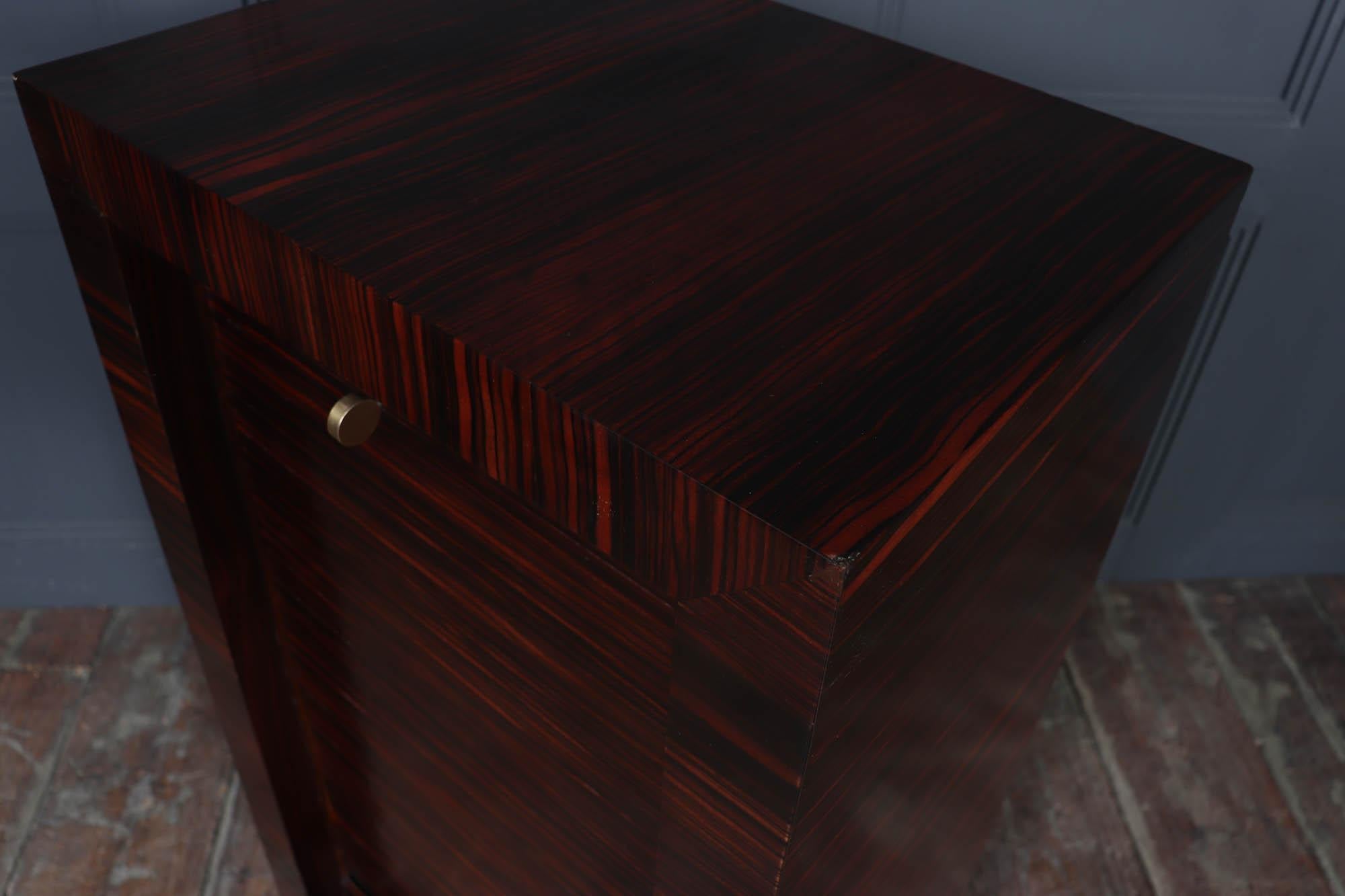 French Art Deco Macassar Ebony Filing Cabinet 10