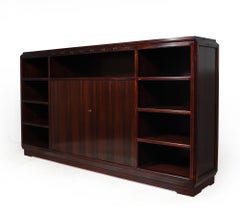 French Art Deco Macassar Ebony Library Bookcase by Louis Majorelle