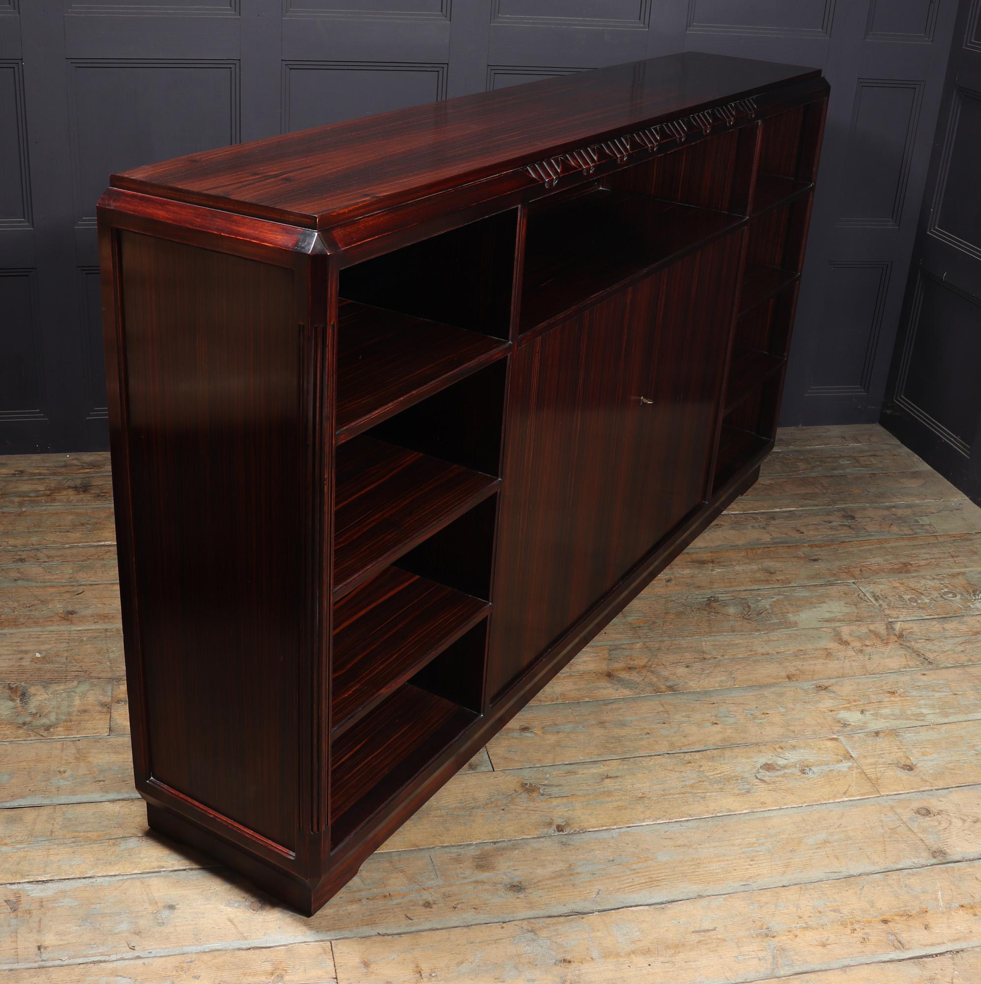 French Art Deco Macassar Ebony Library Bookcase by Louis Majorelle 3