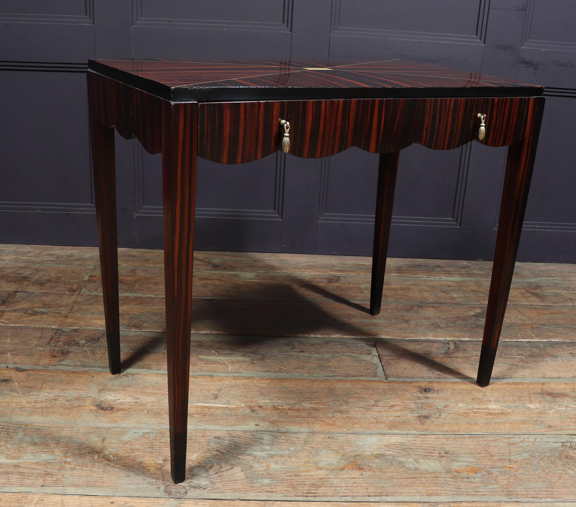 French Art Deco Macassar ebony Side Table 6