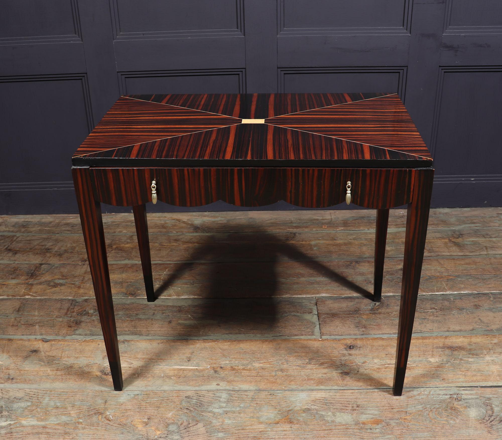 French Art Deco Macassar ebony Side Table In Good Condition In Paddock Wood Tonbridge, GB