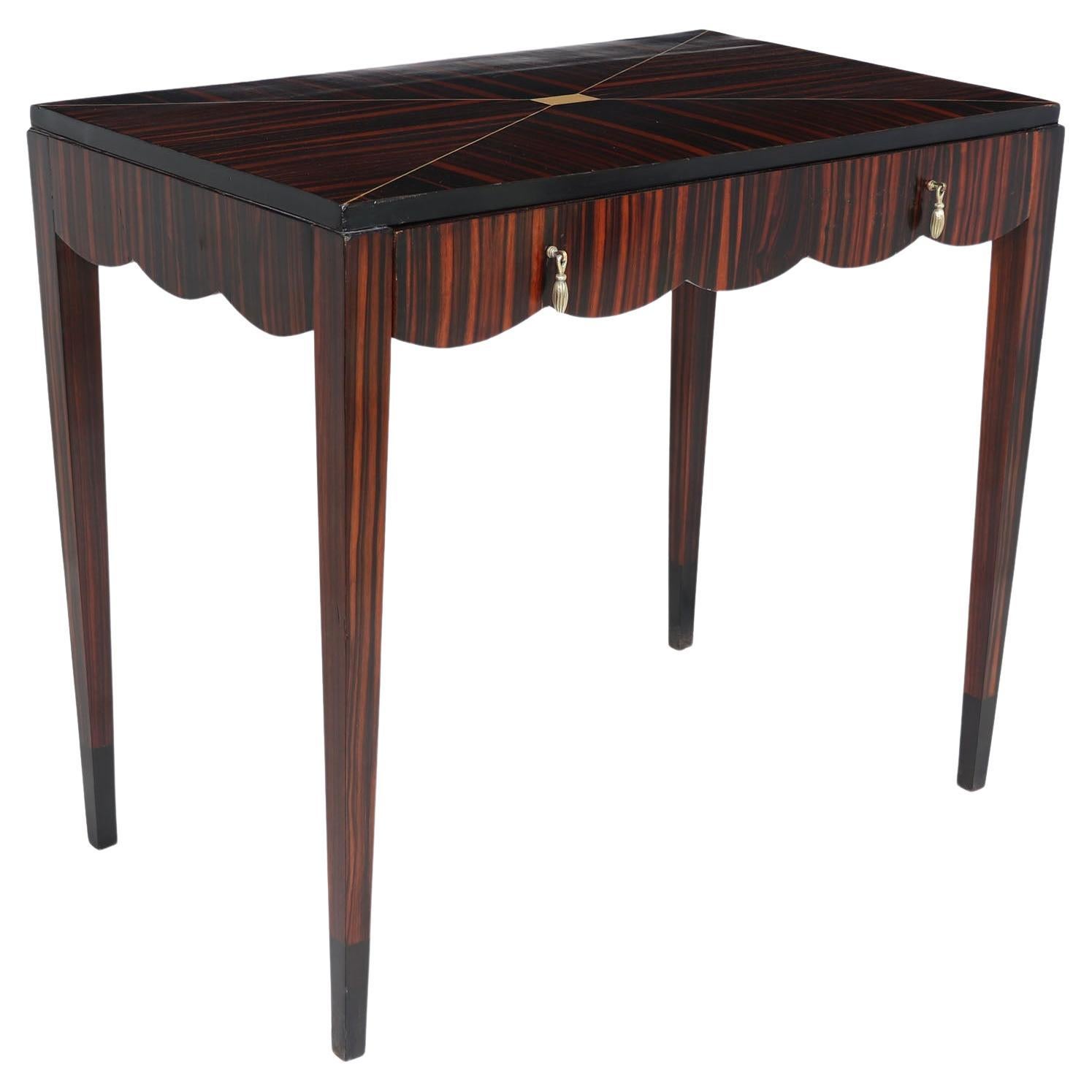 French Art Deco Macassar ebony Side Table