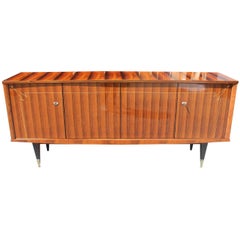 French Art Deco Macassar Ebony Sideboard / Buffet with Diamond Mother-of-Pearl