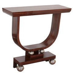 French Art Deco Macassar Ebony "U" Shaped Console