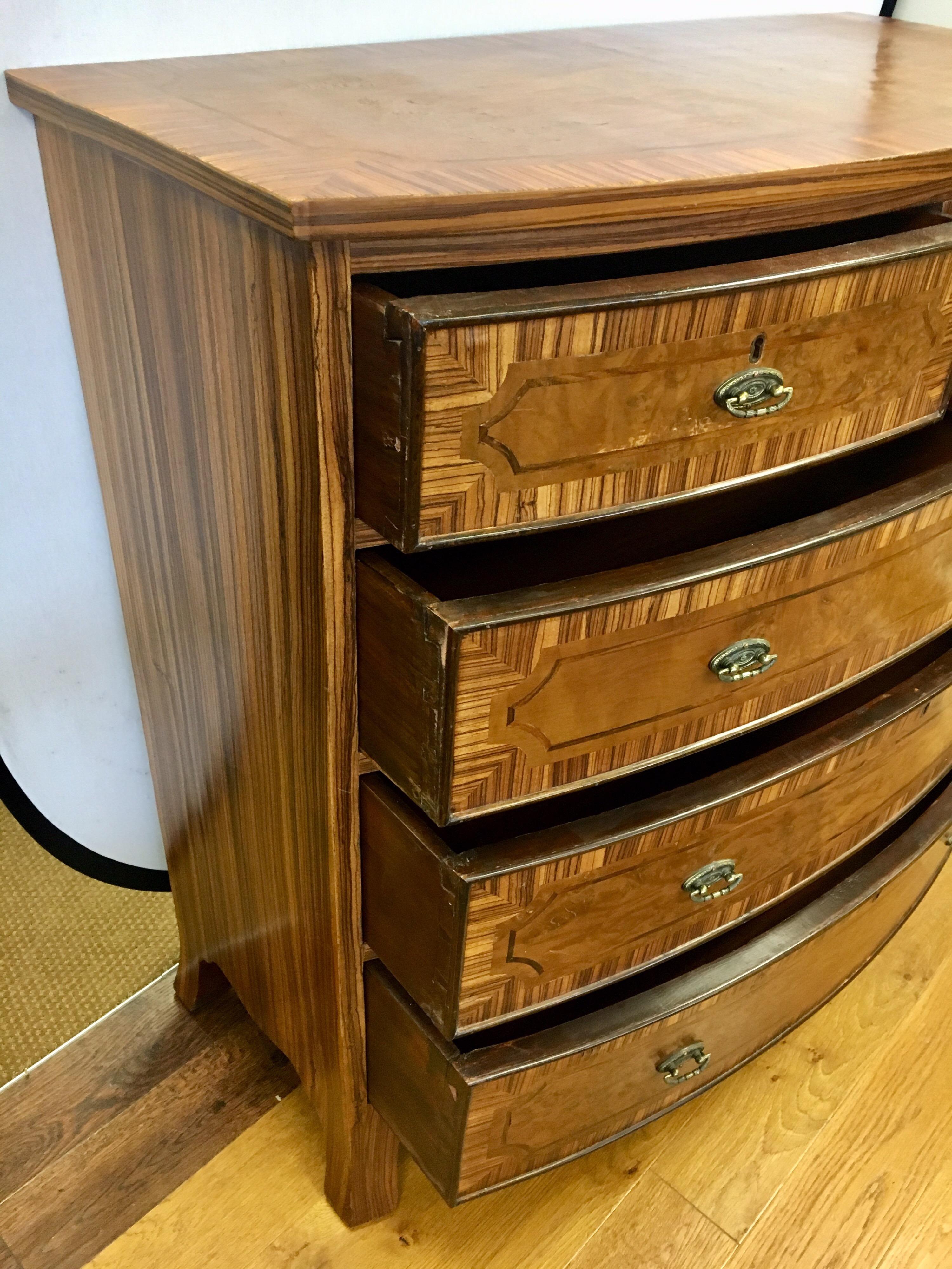 French Art Deco Macassar Ebony Wood Tall Chest Dresser 9