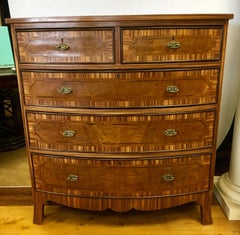 French Art Deco Macassar Ebony Wood Tall Chest Dresser