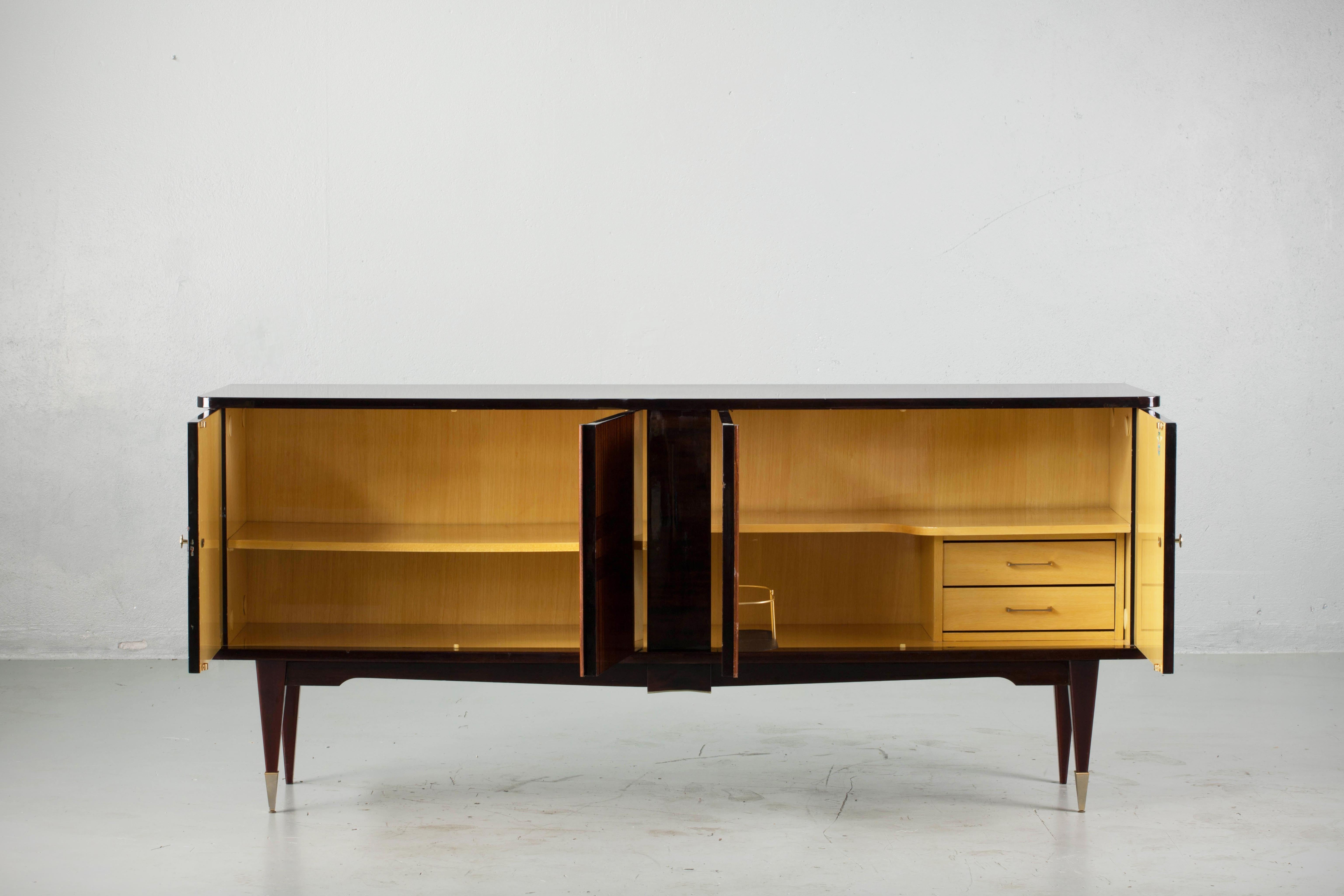 Mid-20th Century French Art Deco Macassar Sideboard, 1940s