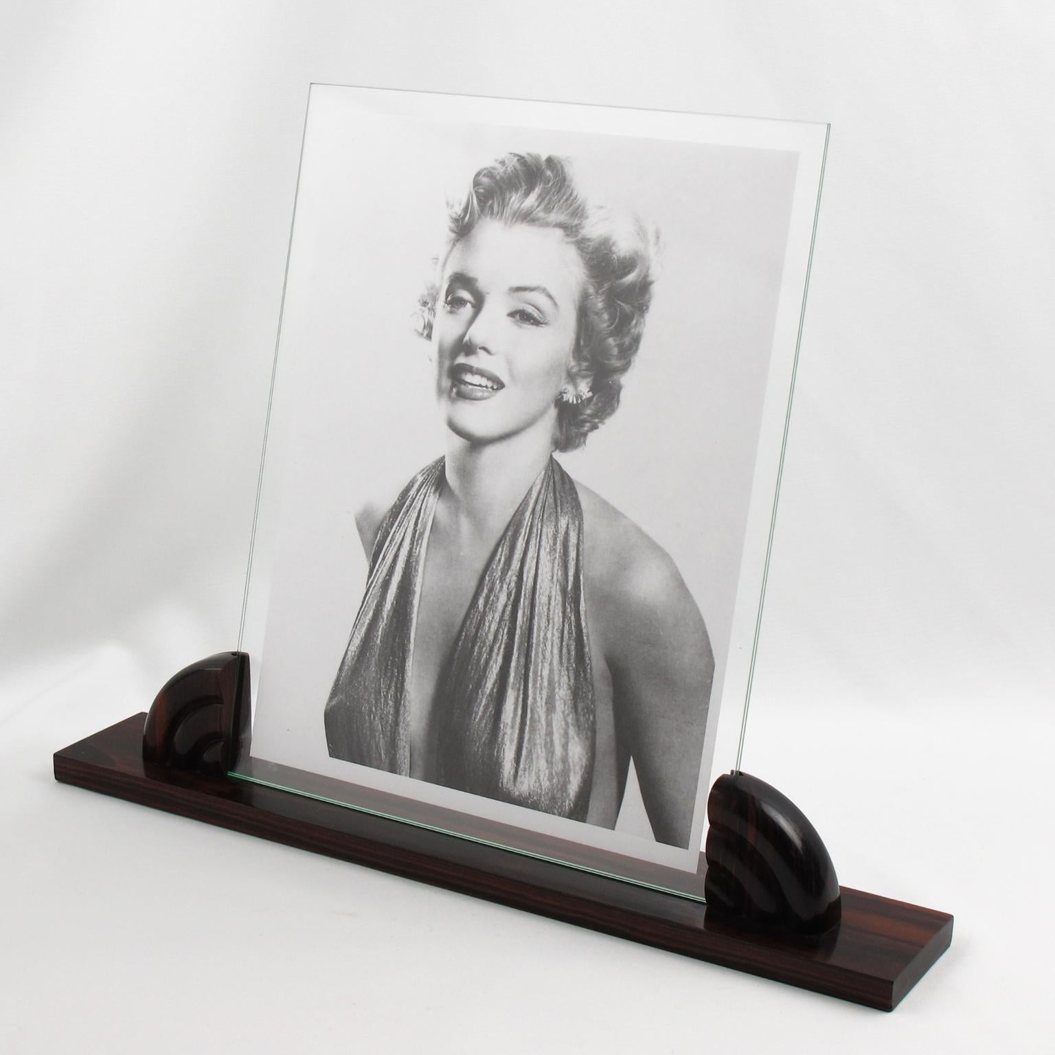 French Art Deco Macassar Wood Picture Frame, 1930s For Sale 3