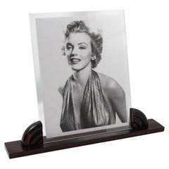 Vintage French Art Deco Macassar Wood Picture Frame, 1930s