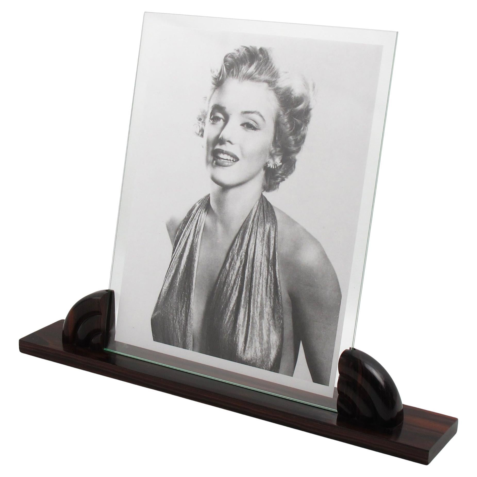 French Art Deco Macassar Wood Picture Frame, circa 1930 For Sale