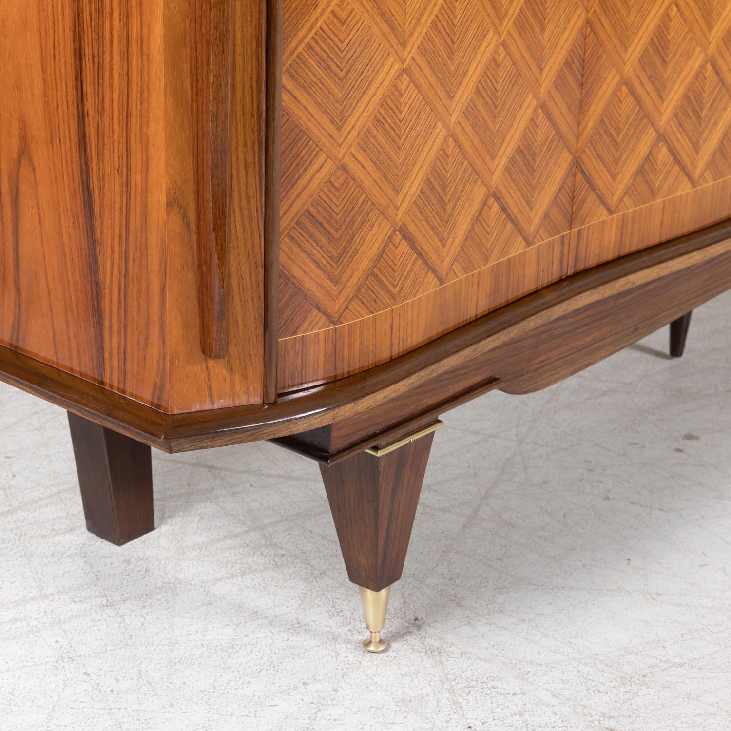 Buffet ou enfilade Art Déco français en acajou et parqueterie de palissandre en vente 7
