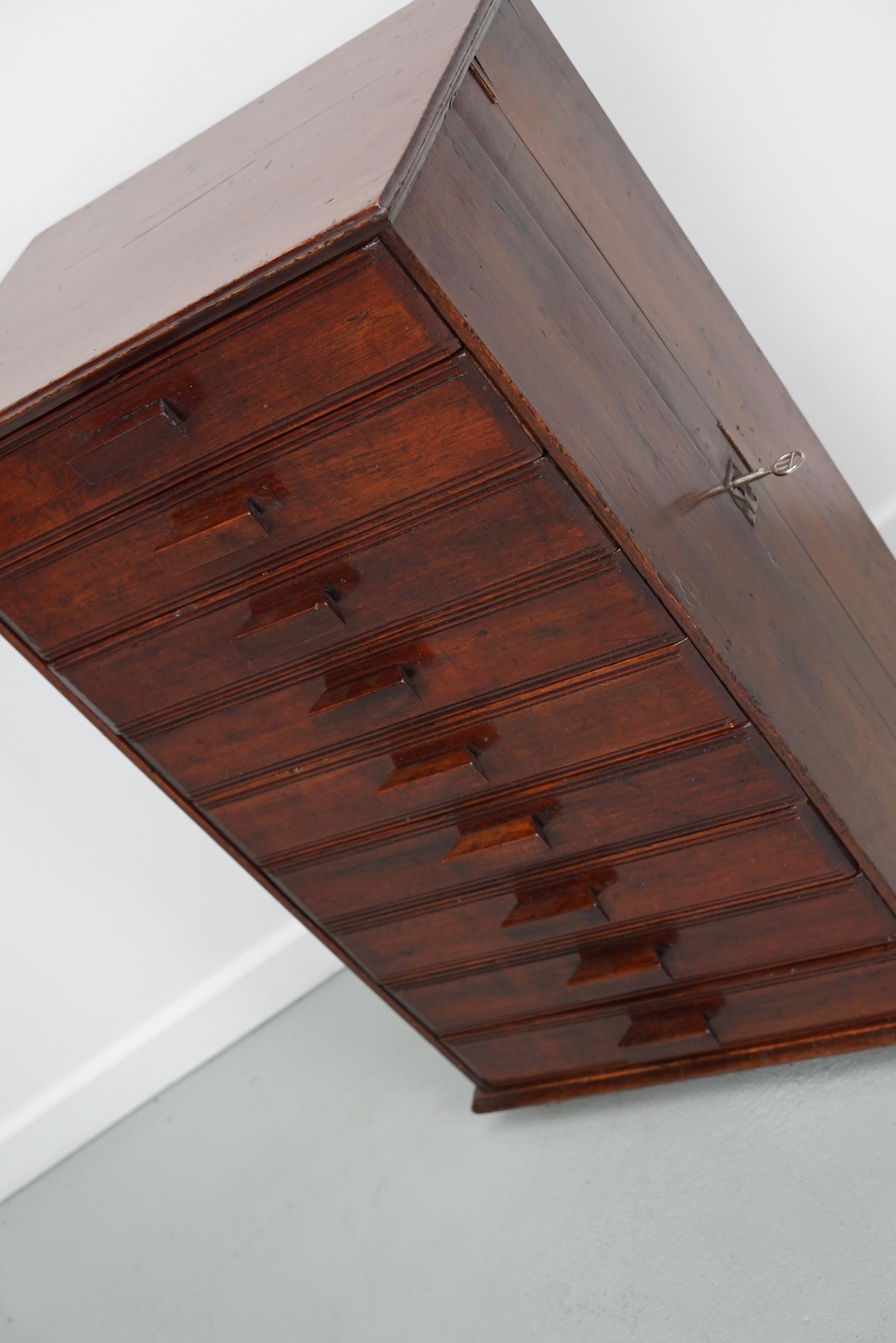 Französischer Art-Déco-Apotheker/Filzschrank aus Mahagoni, um 1920 im Angebot 6