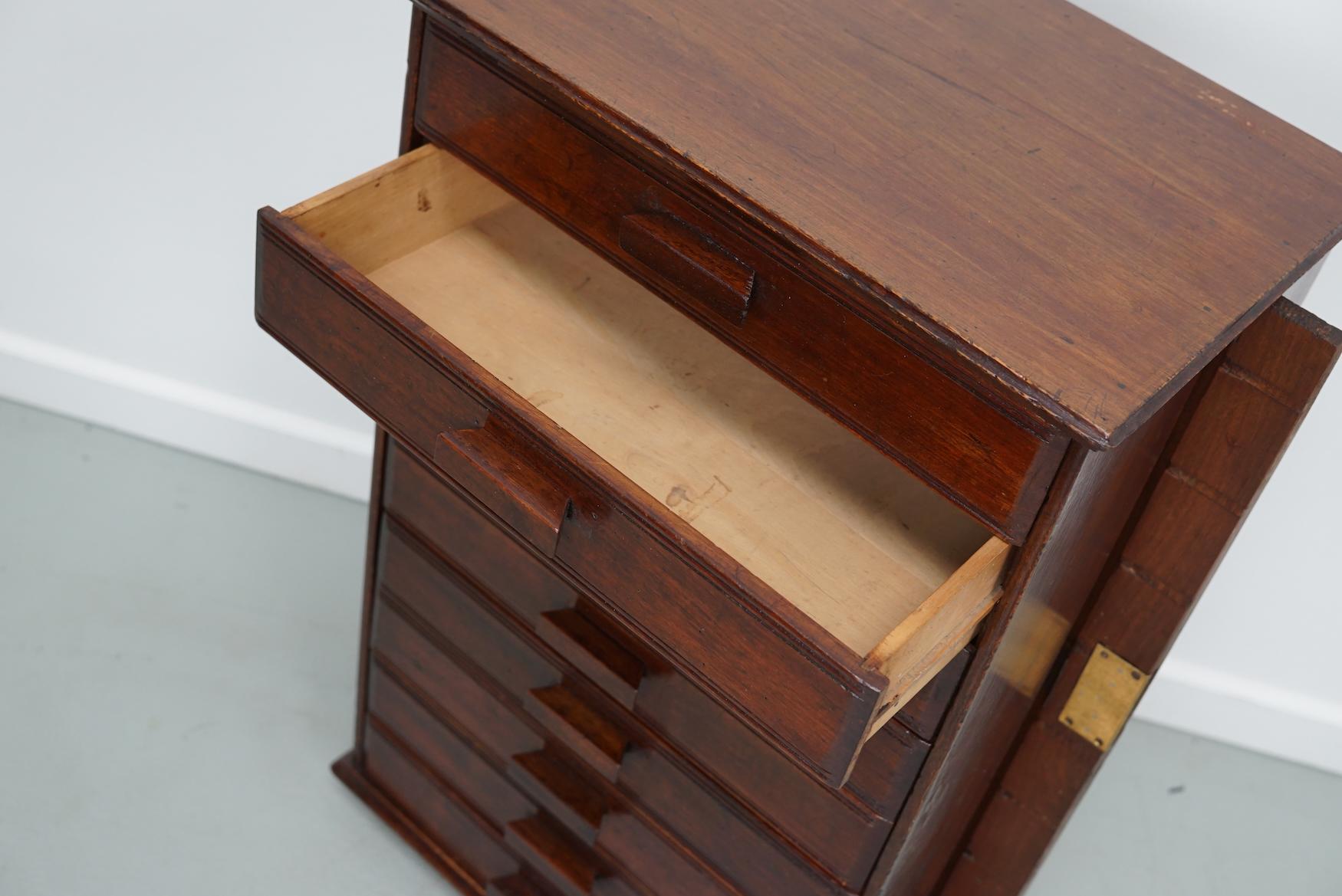 French Art Deco Mahogany Apothecary / Filing Cabinet, ca 1920 For Sale 8