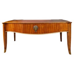 French Art Deco Mahogany Desk by André Arbus and Vadim Androussov